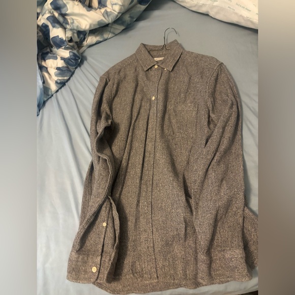 Taylor Stitch "Salt & Pepper" button-up shirt in a gray/black cotton blend - Picture 8 of 8